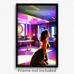 Pixel Art Poster - Vivacious Room (8 Bit Psychedelic Trippy Video Game Print)