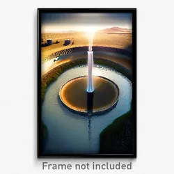 Pixel Art Poster - Massive Watering Hole (8 Bit Psychedelic Video Game Print)