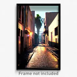 Pixel Art Poster - Dirty Street (8 Bit Psychedelic Trippy Video Game Print)