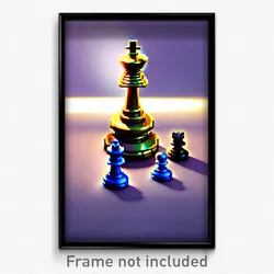 Pixel Art Poster - Major Chess Piece (8 Bit Psychedelic Trippy Video Game Print)