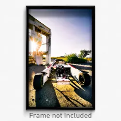 Pixel Art Poster - Abandoned Racecar (8 Bit Psychedelic Trippy Video Game Print)