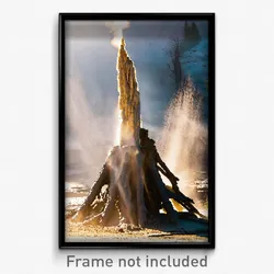 Pixel Art Poster - Aged Geyser (8 Bit Psychedelic Trippy Weird Video Game Print)