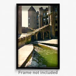 Pixel Art Poster - Aged Barbican (8 Bit Psychedelic Trippy Video Game Print)