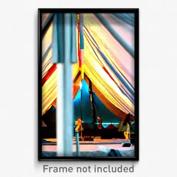 Pixel Art Poster - Glaring Tent (8 Bit Psychedelic Trippy Video Game Print)