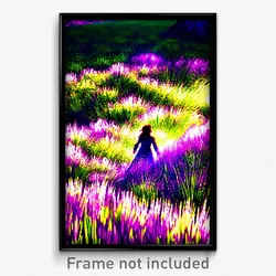 Pixel Art Poster - Wicked Meadow (8 Bit Psychedelic Trippy Video Game Print)