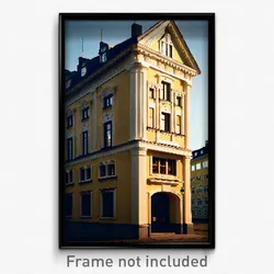 Pixel Art Poster - Tremendous Swedish Architecture (8 Bit Video Game Print)