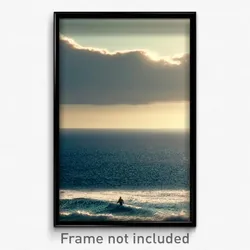 Pixel Art Poster - Unwelcoming Seascape (8 Bit Psychedelic Video Game Print)