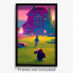 Pixel Art Poster - Mushy Lodge (8 Bit Psychedelic Trippy Weird Video Game Print)