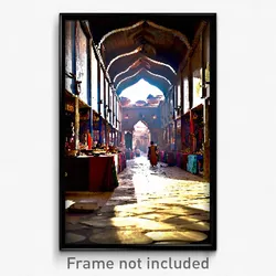 Pixel Art Poster - Worn Bazaar (8 Bit Psychedelic Trippy Weird Video Game Print)