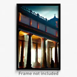 Pixel Art Poster - Active Hermitage (8 Bit Psychedelic Trippy Video Game Print)