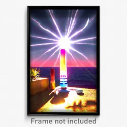 Pixel Art Poster - Vibrating Cay (8 Bit Psychedelic Trippy Video Game Print)