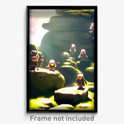 Pixel Art Poster - Animated Dolmen (8 Bit Psychedelic Trippy Video Game Print)