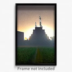 Pixel Art Poster - Unwelcoming Cdmx (8 Bit Psychedelic Trippy Video Game Print)