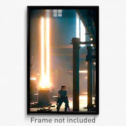Pixel Art Poster - Long Forgeworks (8 Bit Psychedelic Trippy Video Game Print)