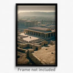 Pixel Art Poster - Bleak Acropolis (8 Bit Psychedelic Trippy Video Game Print)