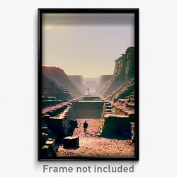 Pixel Art Poster - Wonderful Trenches (8 Bit Psychedelic Video Game Print)