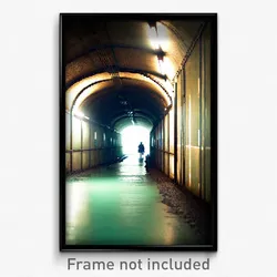 Pixel Art Poster - Elderly Tunnel (8 Bit Psychedelic Trippy Video Game Print)