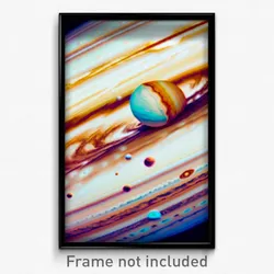 Pixel Art Poster - Outstanding Jupiter (8 Bit Psychedelic Video Game Print)