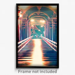 Pixel Art Poster - Fancy Bridge (8 Bit Psychedelic Trippy Video Game Print)