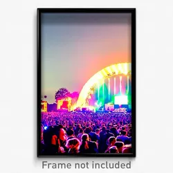 Pixel Art Poster - Ample Festival (8 Bit Psychedelic Trippy Video Game Print)