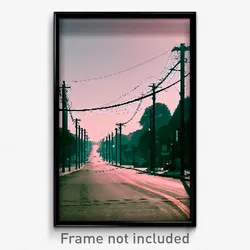 Pixel Art Poster - Barren Avenue (8 Bit Psychedelic Trippy Video Game Print)