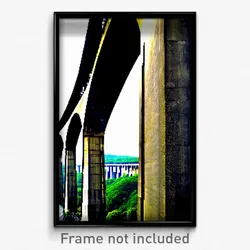 Pixel Art Poster - Prestigious Viaduct (8 Bit Psychedelic Video Game Print)
