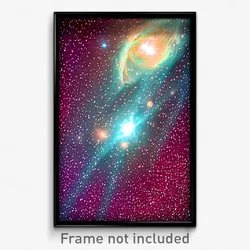 Pixel Art Poster - Important Nebula (8 Bit Psychedelic Trippy Video Game Print)