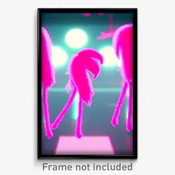Pixel Art Poster - Pink Fief (8 Bit Psychedelic Trippy Weird Video Game Print)