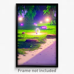 Pixel Art Poster - Normal Fairy Ring (8 Bit Psychedelic Trippy Video Game Print)