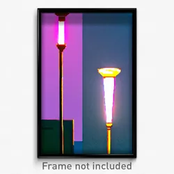 Pixel Art Poster - Tall Lamp (8 Bit Psychedelic Trippy Weird Video Game Print)