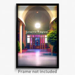Pixel Art Poster - Gracious Hospice (8 Bit Psychedelic Trippy Video Game Print)