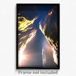 Pixel Art Poster - Unkempt Fissure (8 Bit Psychedelic Trippy Video Game Print)