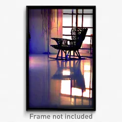 Pixel Art Poster - Wiry Chair (8 Bit Psychedelic Trippy Weird Video Game Print)