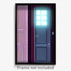 Pixel Art Poster - Standard Door (8 Bit Psychedelic Trippy Video Game Print)
