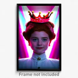 Pixel Art Poster - Rosy Crown (8 Bit Psychedelic Trippy Weird Video Game Print)