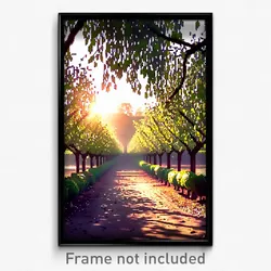 Pixel Art Poster - Unimaginable Orchard (8 Bit Psychedelic Video Game Print)