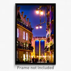 Pixel Art Poster - Homely Barcelona (8 Bit Psychedelic Trippy Video Game Print)