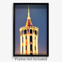 Pixel Art Poster - Neat Tower (8 Bit Psychedelic Trippy Weird Video Game Print)