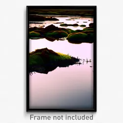 Pixel Art Poster - Reflecting Bog (8 Bit Psychedelic Trippy Video Game Print)