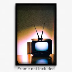 Pixel Art Poster - Classic Television (8 Bit Psychedelic Video Game Print)