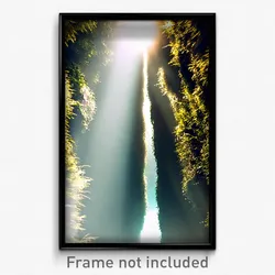 Pixel Art Poster - Narrow Cataract (8 Bit Psychedelic Trippy Video Game Print)