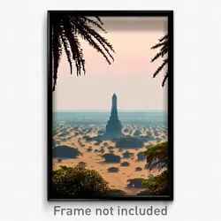 Pixel Art Poster - Infinite Savannah (8 Bit Psychedelic Trippy Video Game Print)