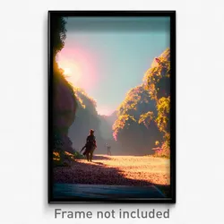 Pixel Art Poster - Shifty Ravine (8 Bit Psychedelic Trippy Video Game Print)