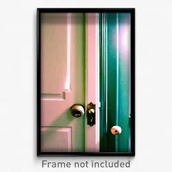 Pixel Art Poster - Homely Door Knob (8 Bit Psychedelic Trippy Video Game Print)