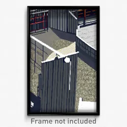 Pixel Art Poster - Gray Yard (8 Bit Psychedelic Trippy Weird Video Game Print)