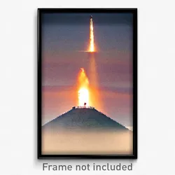 Pixel Art Poster - Monumental Downs (8 Bit Psychedelic Trippy Video Game Print)