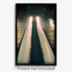 Pixel Art Poster - Menacing Lane (8 Bit Psychedelic Trippy Video Game Print)