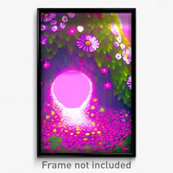 Pixel Art Poster - Flowery Hole (8 Bit Psychedelic Trippy Video Game Print)
