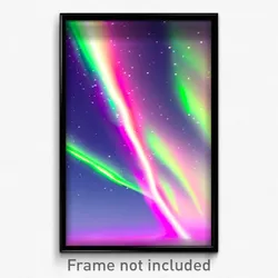 Pixel Art Poster - Subtle Aurora (8 Bit Psychedelic Trippy Video Game Print)