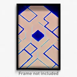 Pixel Art Poster - Square Reaches (8 Bit Psychedelic Trippy Video Game Print)